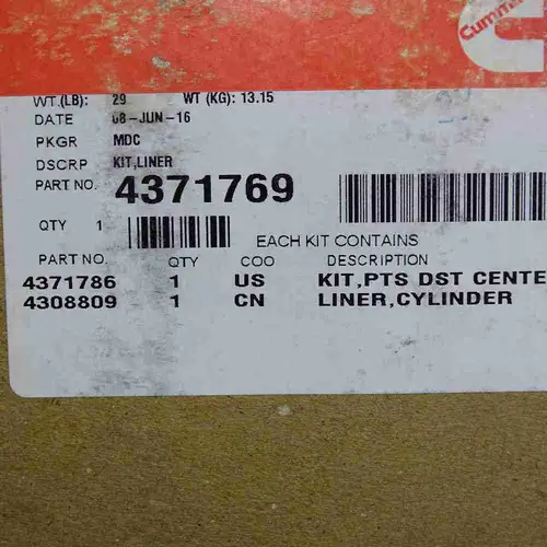 4371769 4024767 4308809 4309220 Cylinder Liner - Image 2