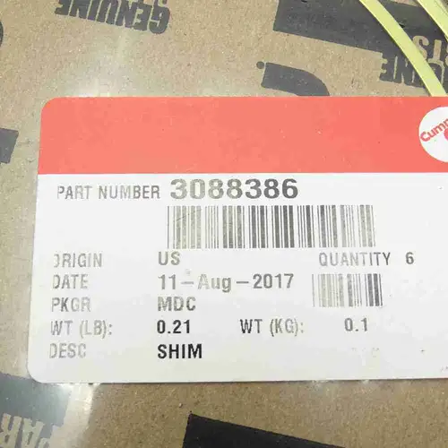 3088386 QSK Cylinder Liner Shim - Image 2