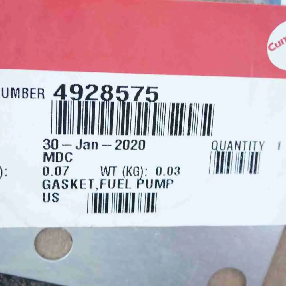4928575 ISL QSL QSC Fuel Pump Gasket - Image 2