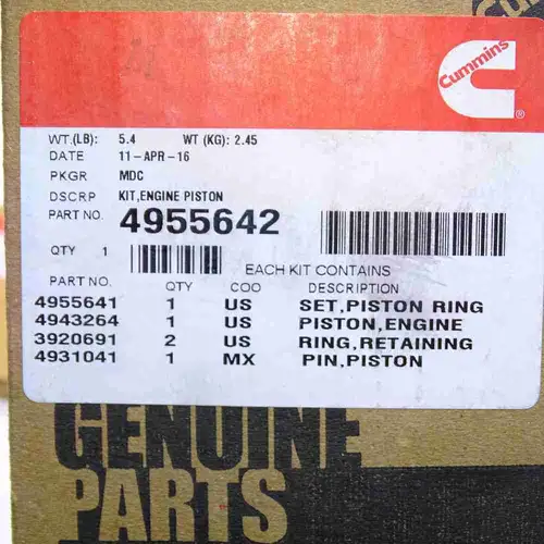 4376351 4955642 4943264 5336106 Piston Assembly - Image 2
