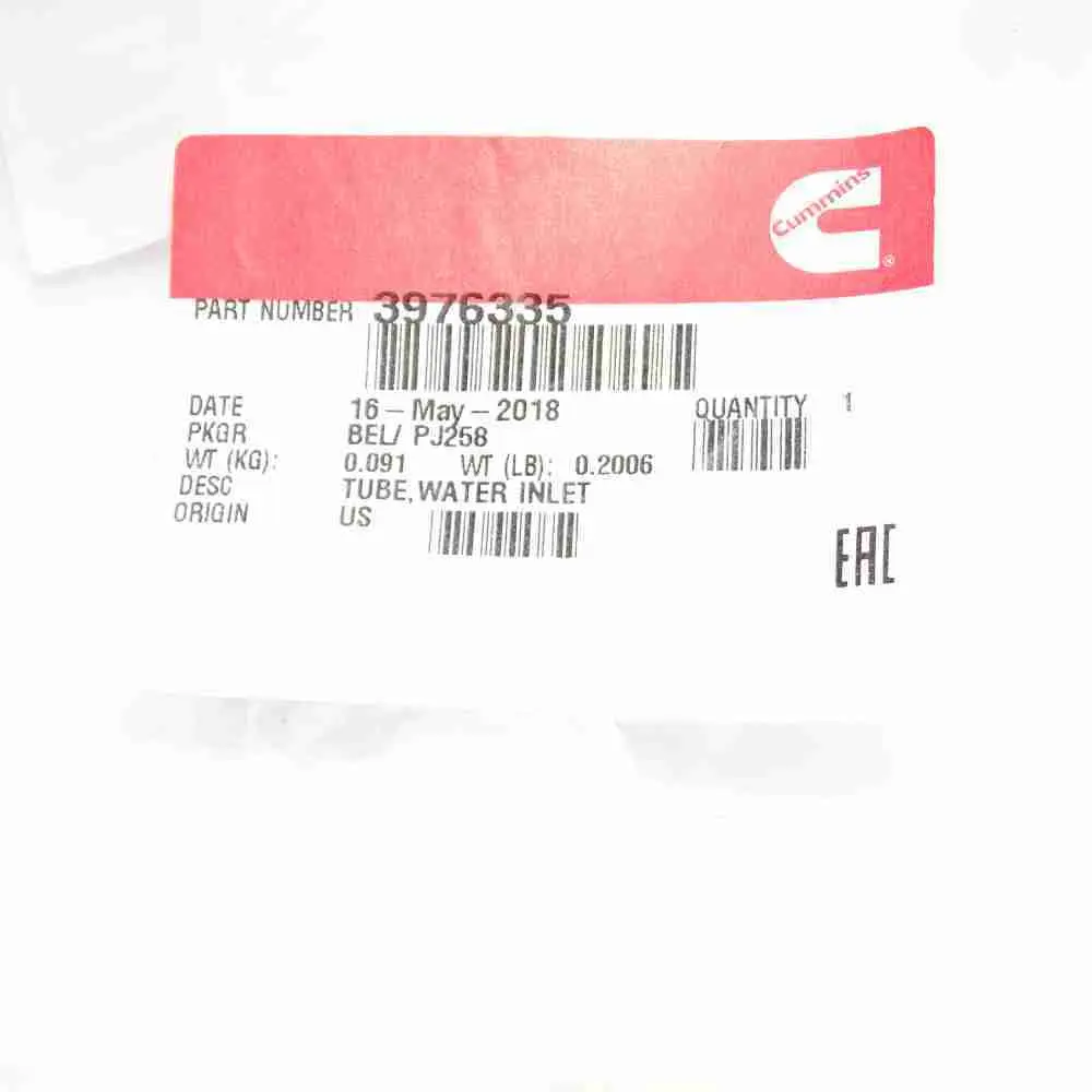 3976335 ISL QSL QSC Water Inlet Pipe - Image 2