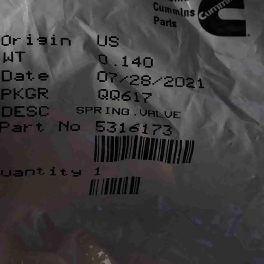 5316173 5292627 4936079 ISL Valve Spring - Image 2