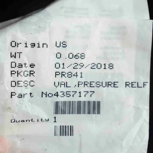4357177 ISX QSX Pressure Relief Valve - Image 2