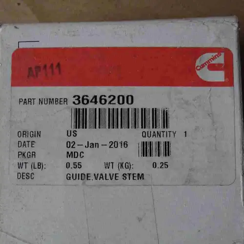 3646200 3641624 3170135 3090372 Valve Guide - Image 2