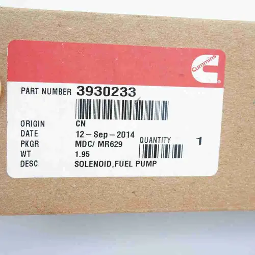3930233 6CT Fuel Shutoff Solenoid - Image 2