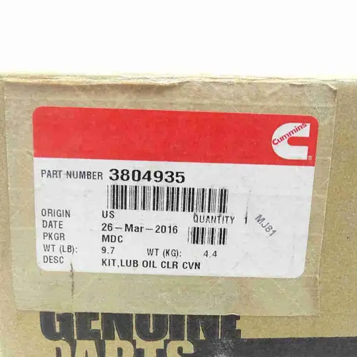 3804935 4095097 QSK19 K19 Oil Cooler Core - Image 4